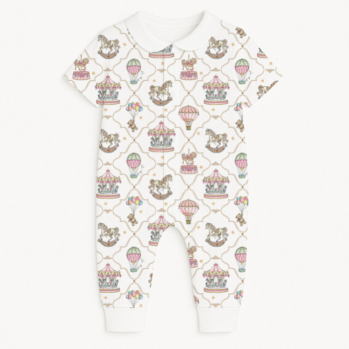 Ромпер з коротким рукавом i комірцем K061CL Coquette colorful
