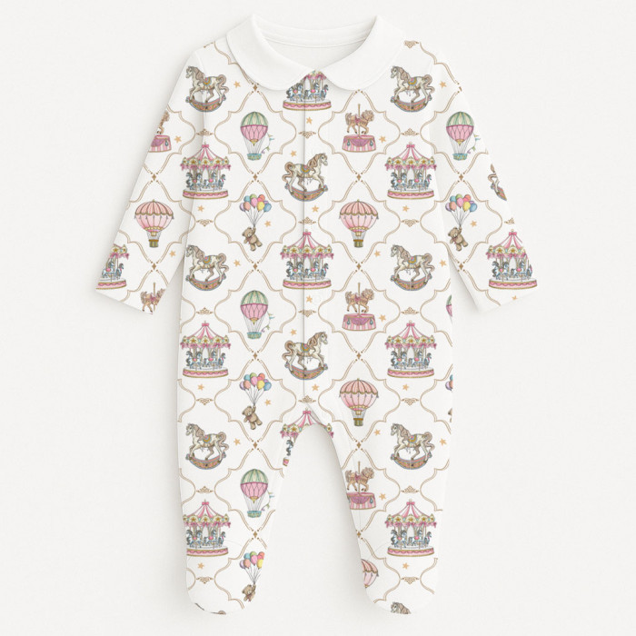 Сліп з комірцем із 100% бавовни Pima — модель K063 Coquette colorful