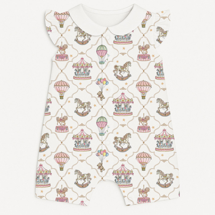 Пісочник із бавовни Supima з крильцями i з комірцем R007CL Coquette colorful