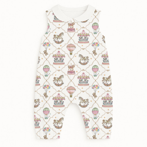 Длинный песочник с рукавами и воротником Supima R009CL Coquette colorful