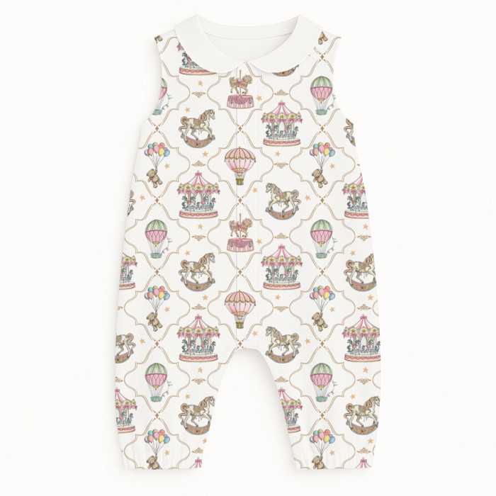 Довгий пісочник з рукавами i комерцем з бавовни Supima R009CL Coquette colorful