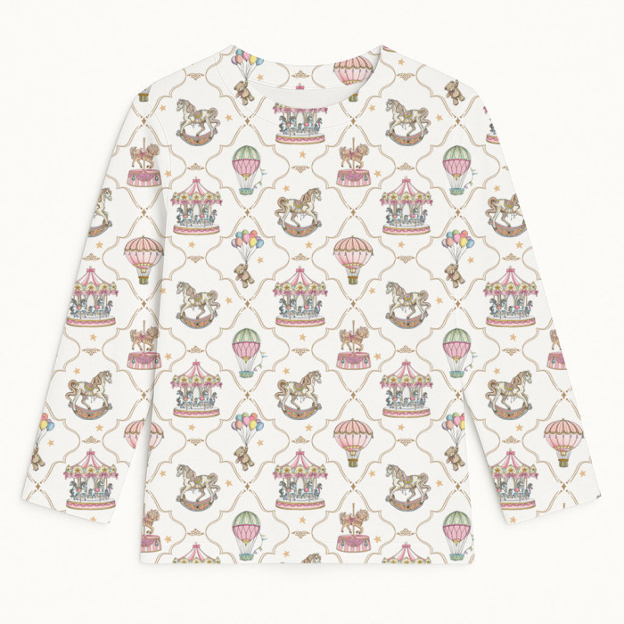 Футболка з довгим рукавом для хлопчиків та дівчаток TSH002 Coquette colorful