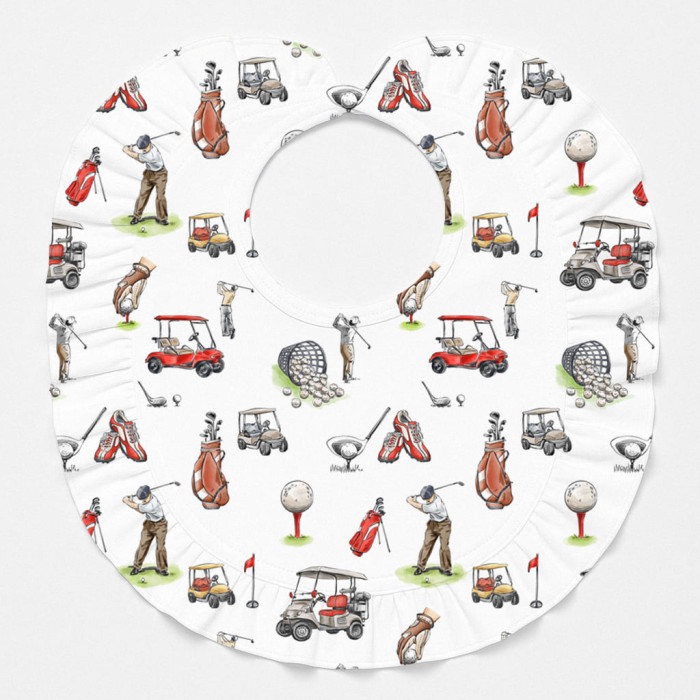 Слюнявчик з обробкою рюшкой BIB006 Golf