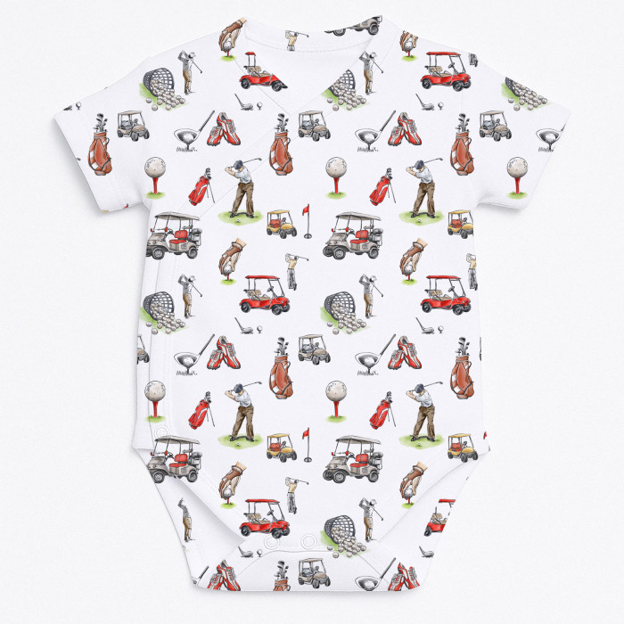 Боді Kimono з кортким рукавом для немовлят BSHL004  Golf