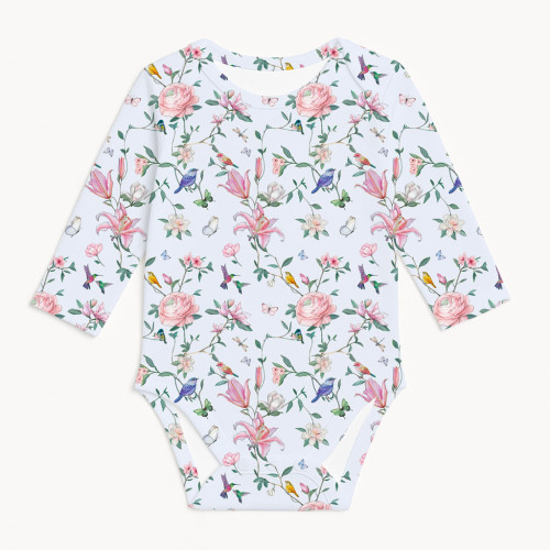 Боді з довгим рукавом  для немовлят BLS001  Lilly Print