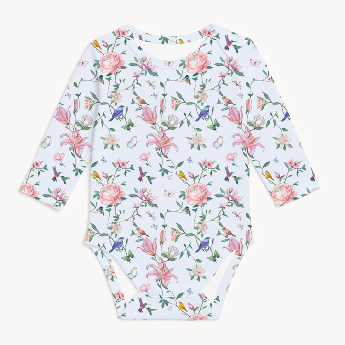 Боді з довгим рукавом  для немовлят BLS001  Lilly Print