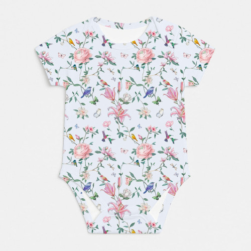 Боді з коротким рукавом для немовлят BSHL001  Lilly Print