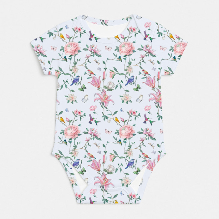 Боді з коротким рукавом для немовлят BSHL001  Lilly Print