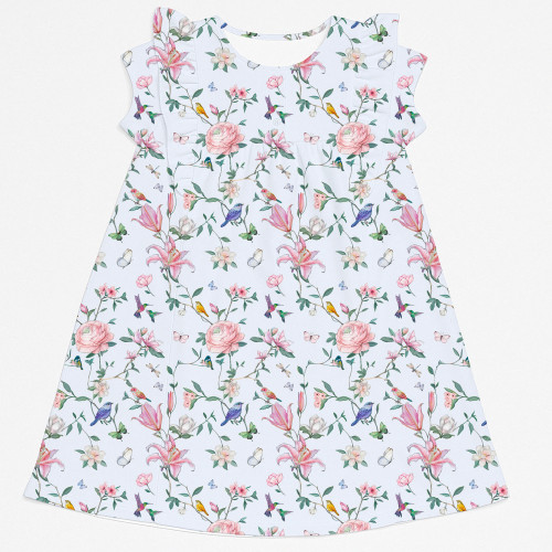 Сукня  з коротким рукавом і оборкою з бавовни Supima DR018 Lilly Print