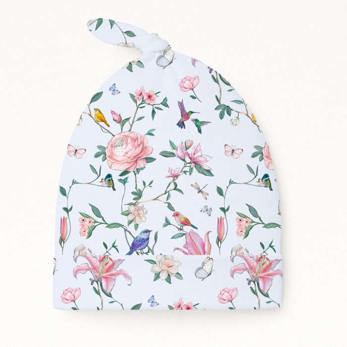 Шапочка з вузликом з бавовни Supima H003 Lilly Print