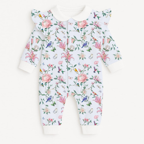 Ромпер с длинным рукавом воротником и крылышками K070CL Lilly Print
