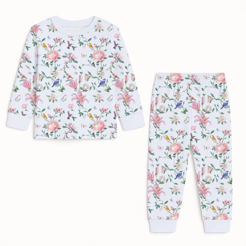 Дитяча піжама з довгим рукавом з 100% pima котона PJ001 Lilly Print