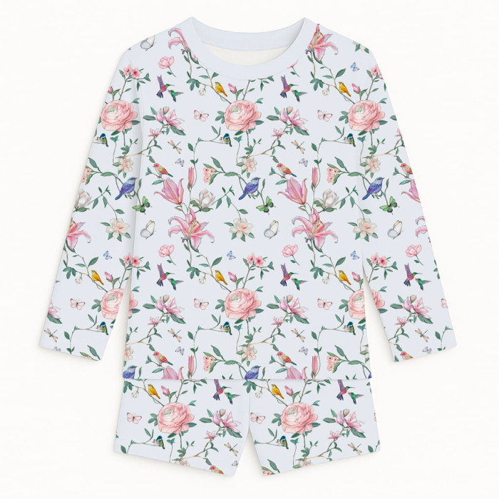 Комплект з топом і шортами з принтом із бавовни Supima – PJ010 Lilly Print