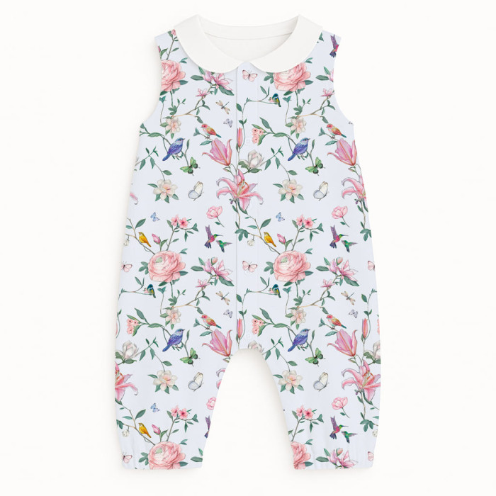 Довгий пісочник з рукавами i комерцем з бавовни Supima R009CL Lilly Print