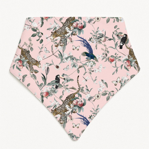 Слюнявчик-бандана трикутної форми для немовлят Bib001 Pink Jaguar