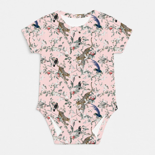 Боді з коротким рукавом для немовлят BSHL001  Pink Jaguar