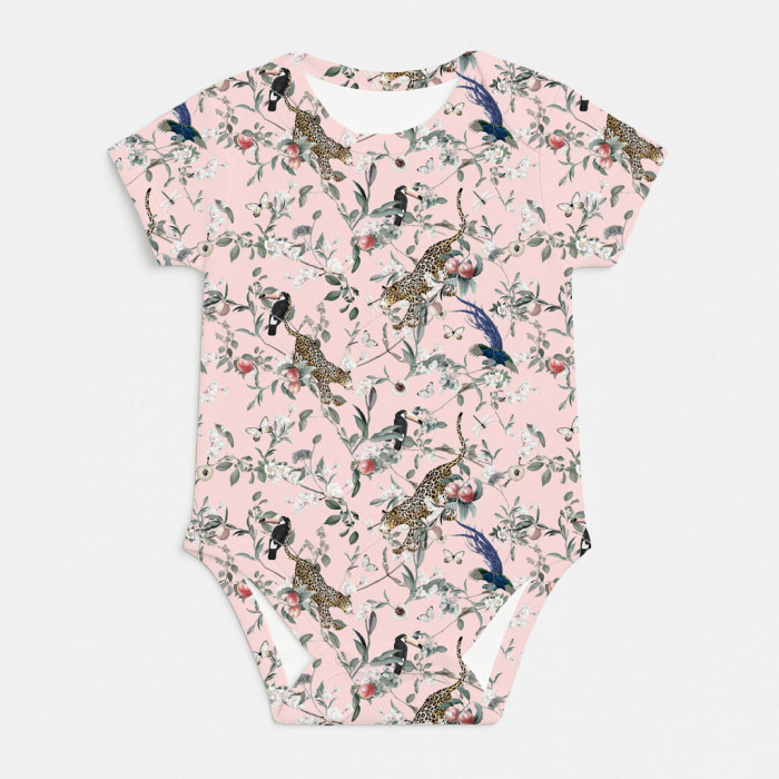 Боді з коротким рукавом для немовлят BSHL001  Pink Jaguar