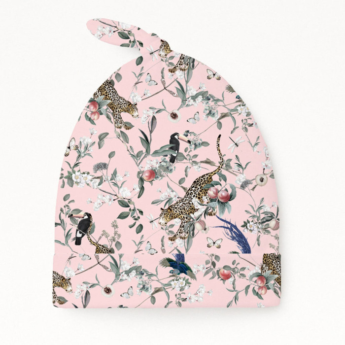Шапочка з вузликом з бавовни Supima H003 Pink Jaguar