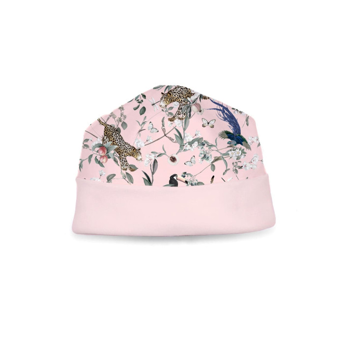 Дитяча шапочка з відворотом H004  Pink Jaguar