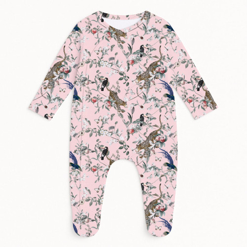 Слип для малыша с боковой застёжкой K020 Pink Jaguar
