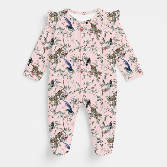 Сліп з рюшами для дівчинки із 100% бавовни Pima K065 Pink Jaguar
