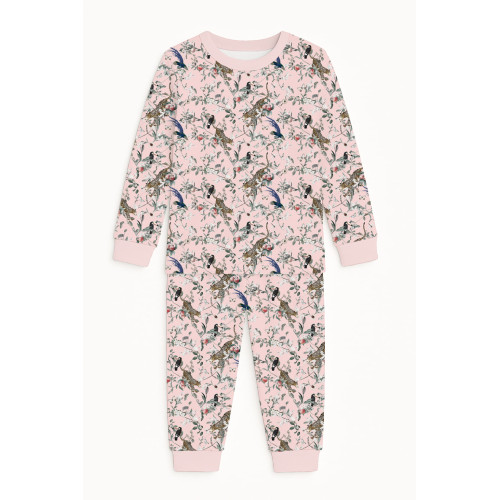 Дитяча піжама з довгим рукавом з 100% pima котона PJ001 Pink Jaguar
