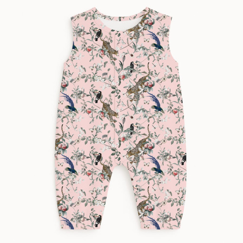 Длинный песочник с рукавами из хлопка Supima R009 Pink Jaguar