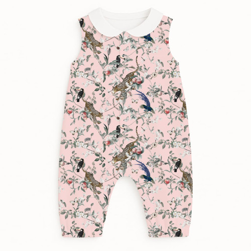 Длинный песочник с рукавами и воротником Supima R009CL Pink Jaguar
