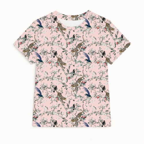 Футболка з коротким рукавом для хлопчиків та дівчаток TSH001 Pink Jaguar