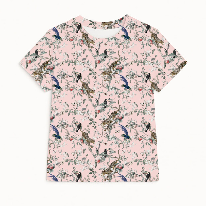 Футболка з коротким рукавом для хлопчиків та дівчаток TSH001 Pink Jaguar
