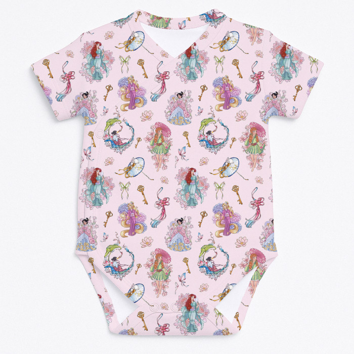 Боді Kimono з кортким рукавом для немовлят BSHL004  Sakura