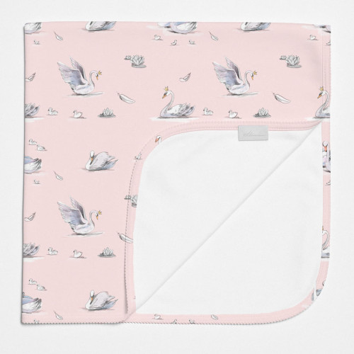 Двухслойное одеяльце-пеленка для малышей BL001 Swan