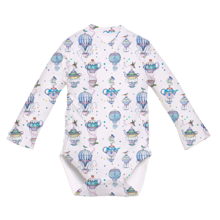 Боді Kimono з довгим рукавом для немовлят BLS004 Time for tea