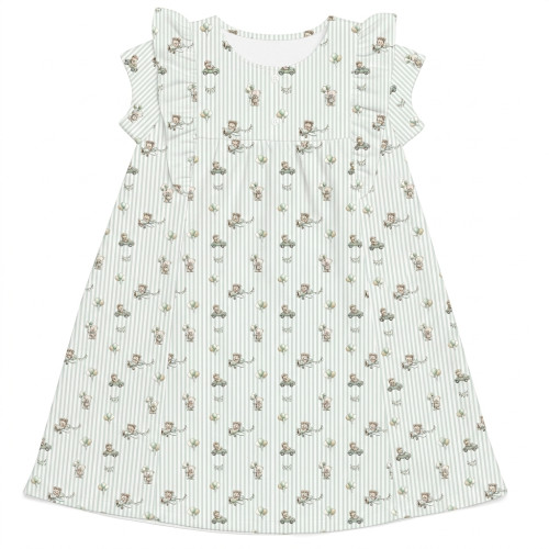 Сукня  з коротким рукавом і оборкою з бавовни Supima DR018 OLIVER