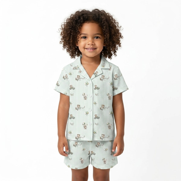 Дитяча піжама з коротким рукавом і шортами PJ023 OLIVER