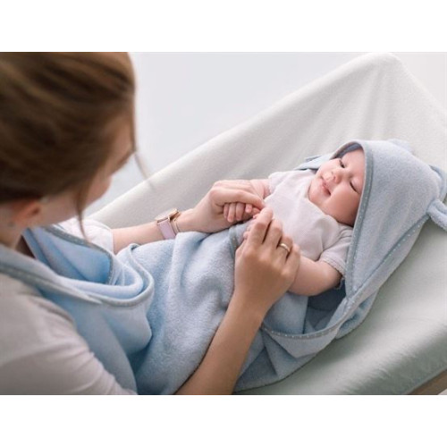 Рушник для немовлят LULLALOVE Baby Blue бамбуковий 85х85 см