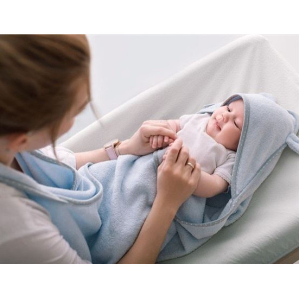 Рушник для немовлят LULLALOVE Baby Blue бамбуковий 85х85 см