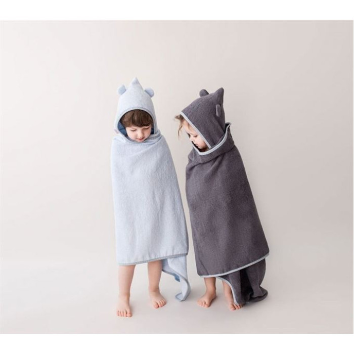 Рушник бамбуковий LULLALOVE Kids Gray 130x65 см з вушками