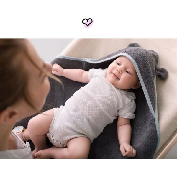 Рушник для немовлят LULLALOVE Baby Grey бамбуковий 85х85 см