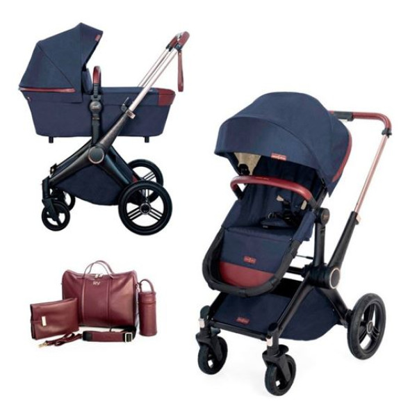 Коляска 2 в 1 Shom Roberto Verino Elegance Navy Blue