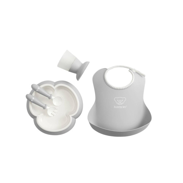 Набір дитячого посуду BabyBjorn Powder Grey (5 предметів)