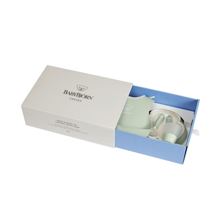 Набір дитячого посуду BabyBjorn Powder Green, 5 ел.