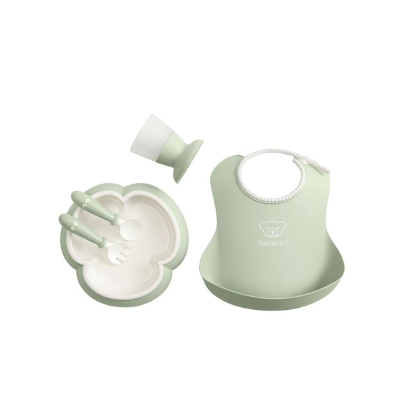 Набір дитячого посуду BabyBjorn Powder Green, 5 ел.
