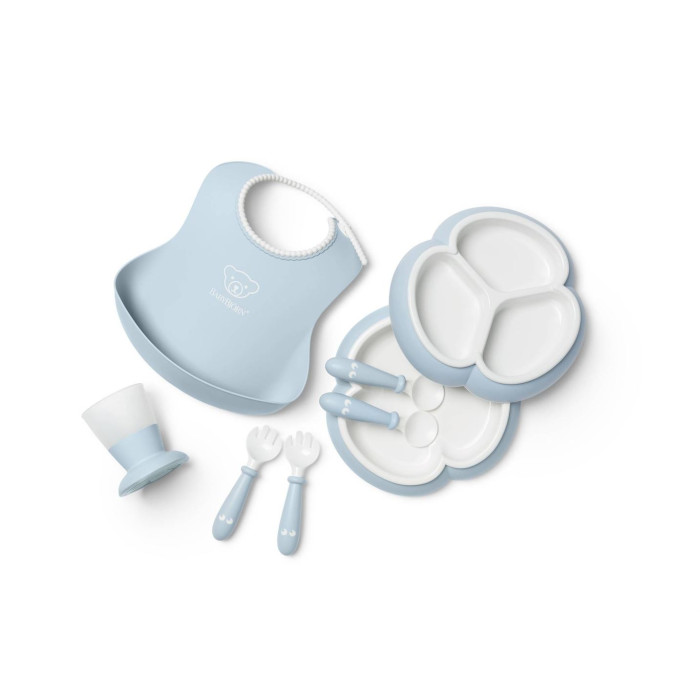 Набір дитячого посуду BabyBjorn Powder Blue, 8 ел.