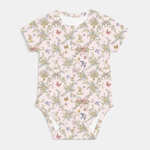 Боді з коротким рукавом для немовлят BSHL001  PETAL