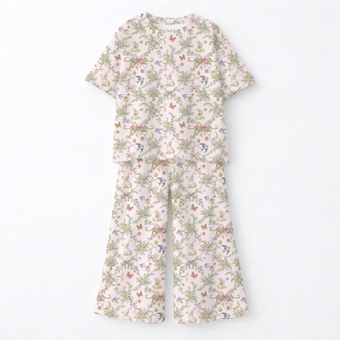 Дитячий сет з футболкою oversize та штанами палаццо PJ030 100% Pima Cotton