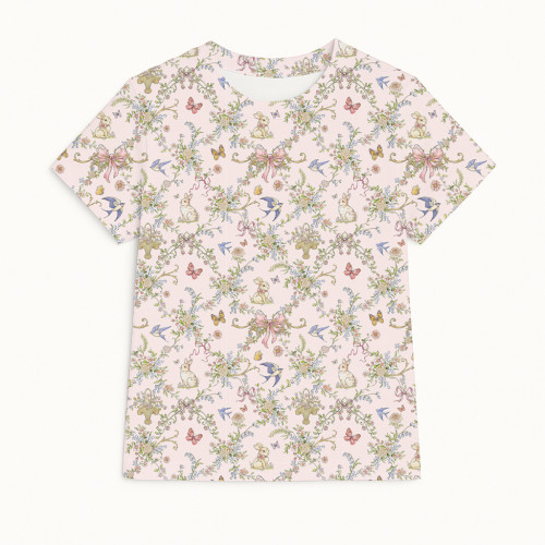 Футболка с коротким рукавом для мальчиков и девочек TSH001 PETAL