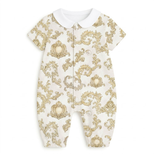 Довгий пісочник із рукавами з бавовни з комiрцем Supima R017CL ROYAL BLUSH BEIGE