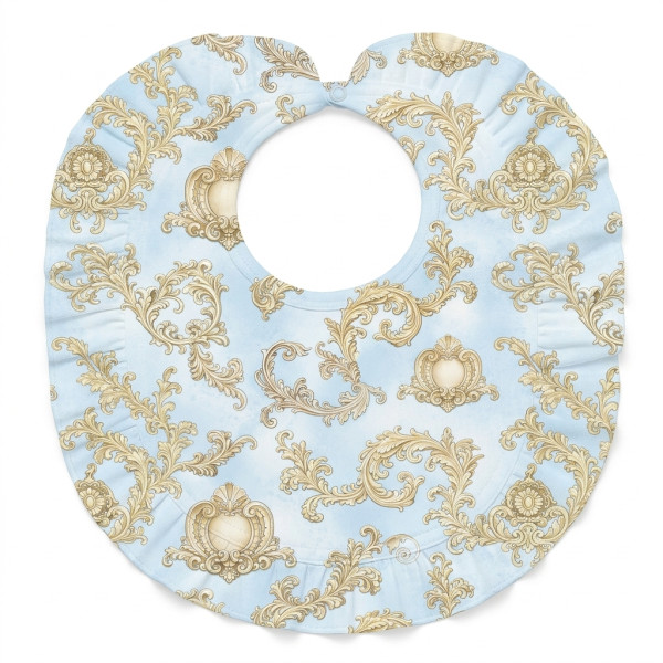 Слинявчик з обробкою рюшкой BIB006 ROYAL BLUSH BLUE