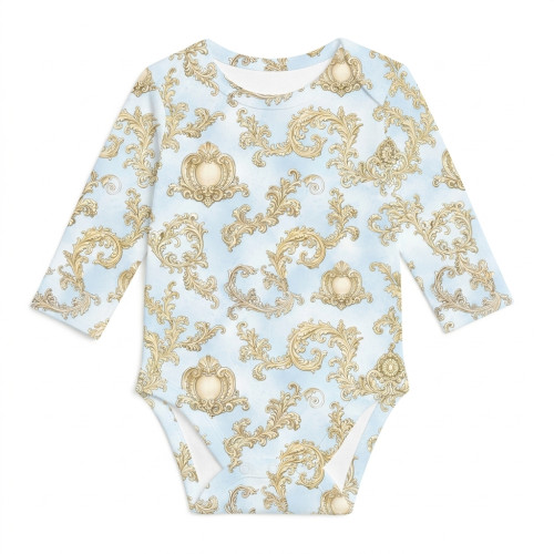 Боді з довгим рукавом  для немовлят BLS001  ROYAL BLUSH BLUE